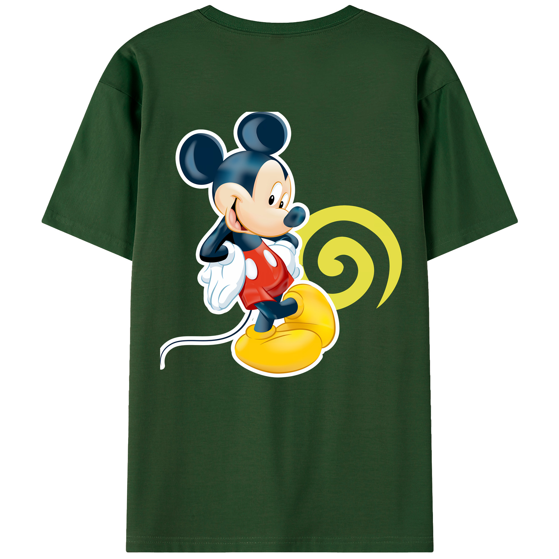 （画像用） ミッキーマウス Mickey Mouse 綿100％半袖Tシャツ（背面プリント）
